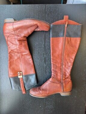 [Flawed] Poppy Barley  Two-Tone Leather Boots